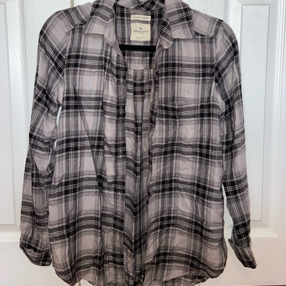 American Eagle Plaid Flannel - Picture 2 of 5
